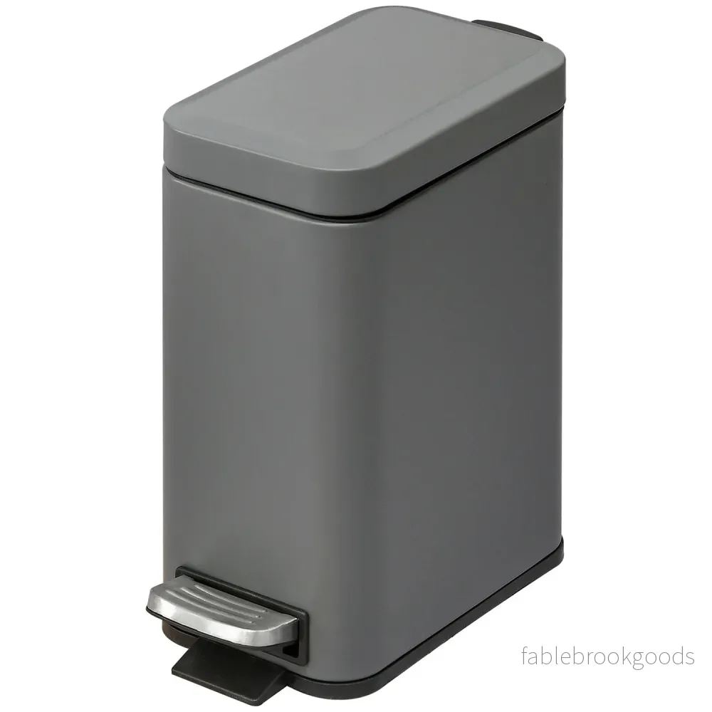 Trash Can Pedal Bin 5L Med lock och Inner Bin, Grå