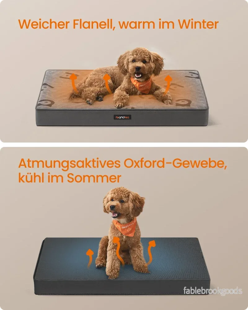 Ortopedisk hundsäng – Bekväm och snygg – Dove grå - Bild 3