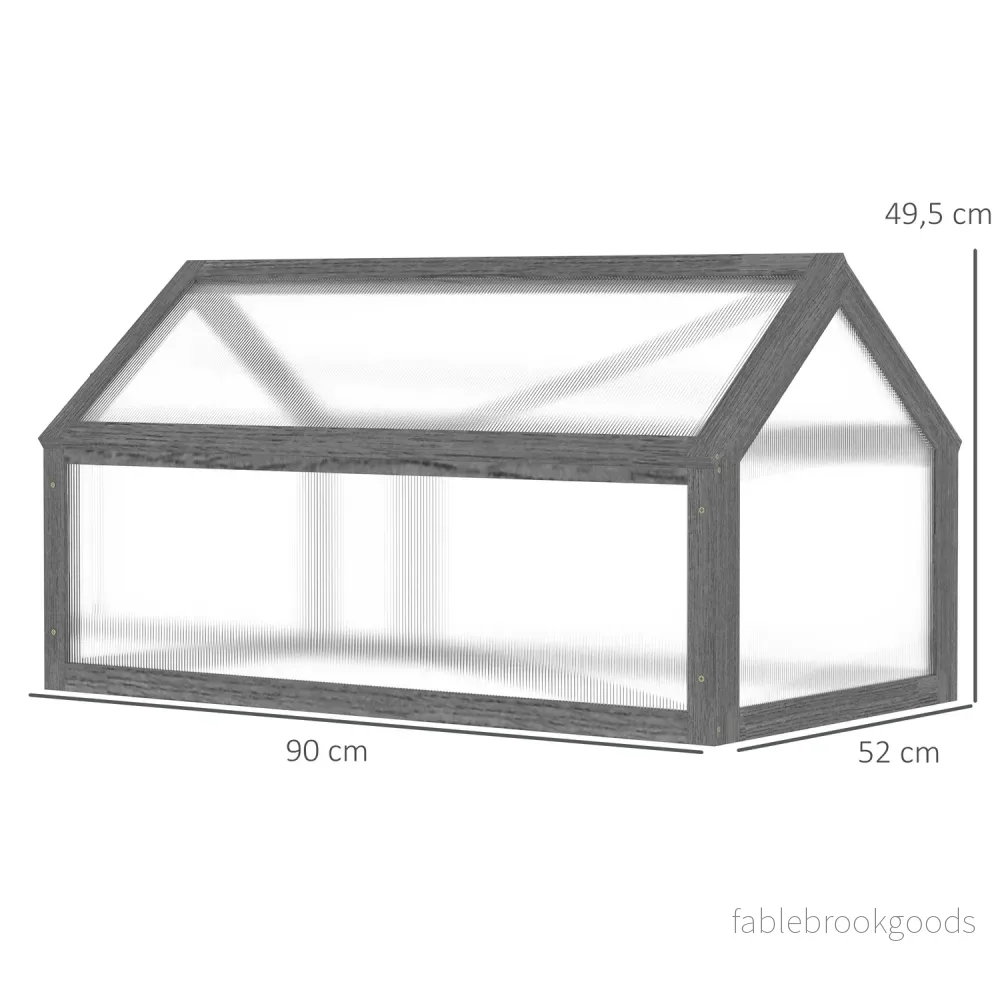 Mini Trä Kallstomme Växthus, Vintersäkert, 90x52x49,5 cm - Bild 3