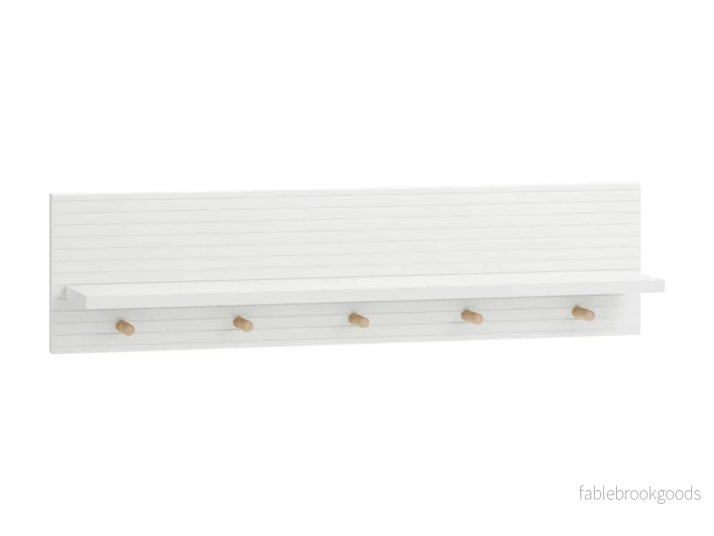 Maria wall shelf, knob rack White color Maria wall shelf, knob rack White color