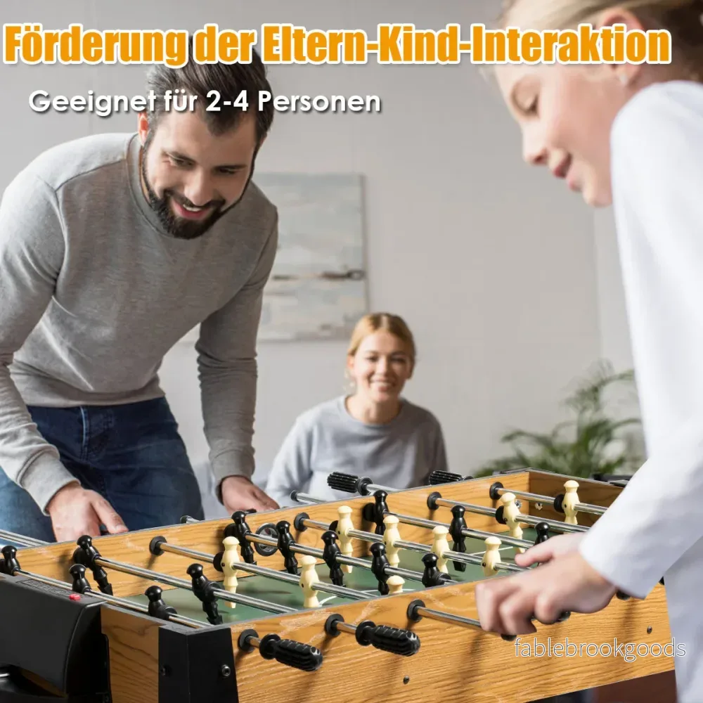 Bordsfotboll – i tävlingsstorlek Fotbollsbord för vuxna och barn – 122 x 61 x 79 cm – Grå - Bild 2