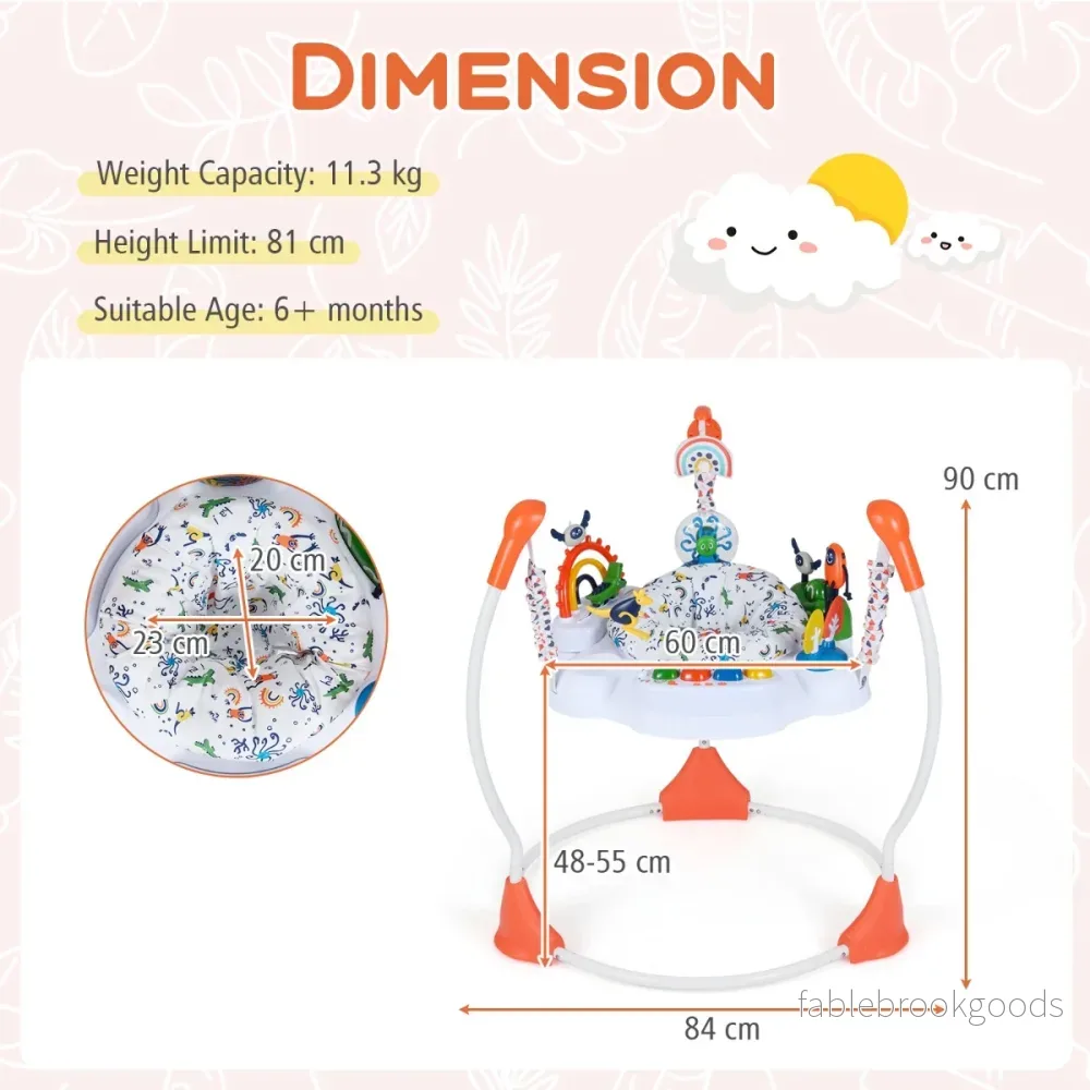 Baby – gunga och hopp med Interaktiva Leksaker Ljus Musik – 6 – Orange - Bild 2
