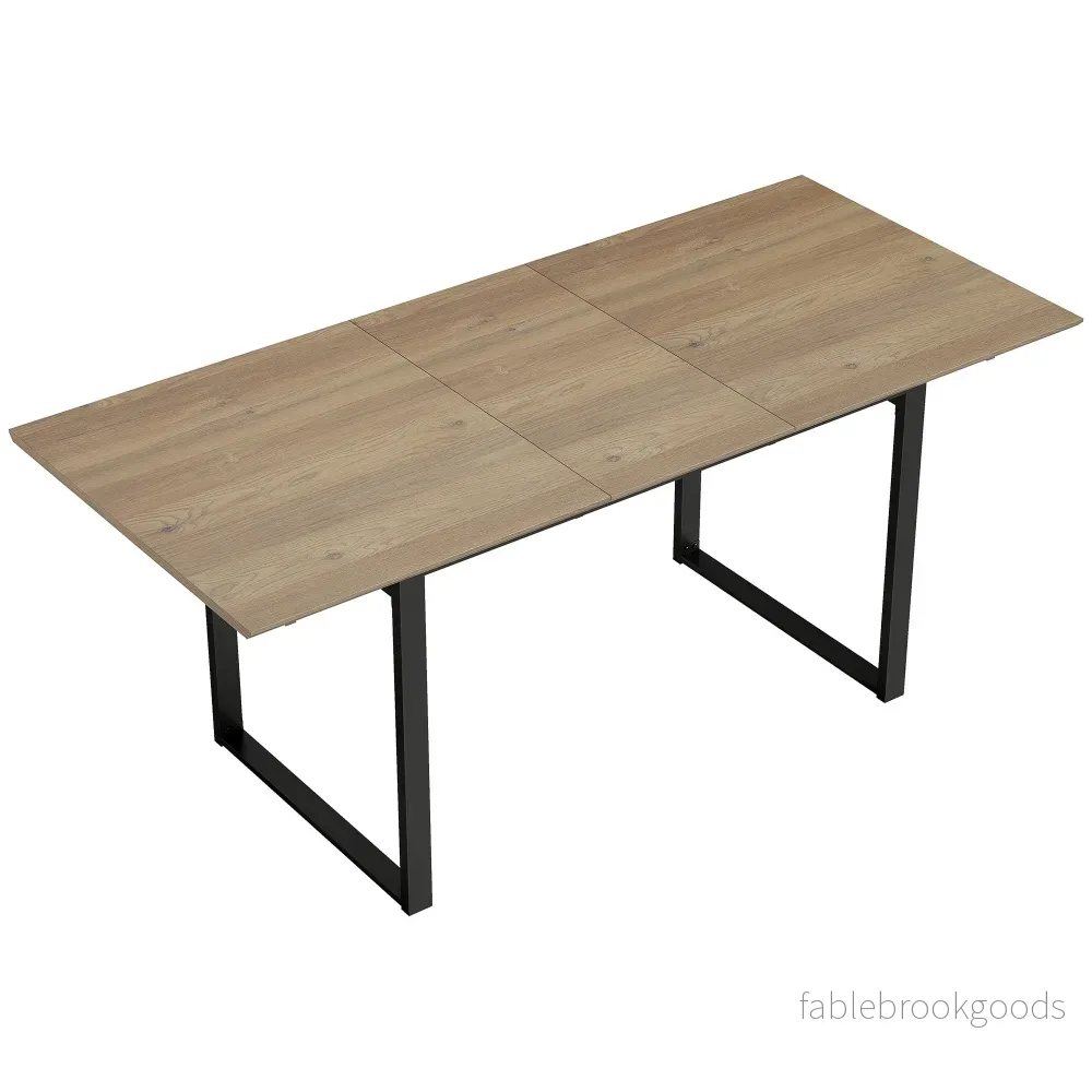 Utdragbart matbord för 6-8 personer, 140-180 cm, trä och stål