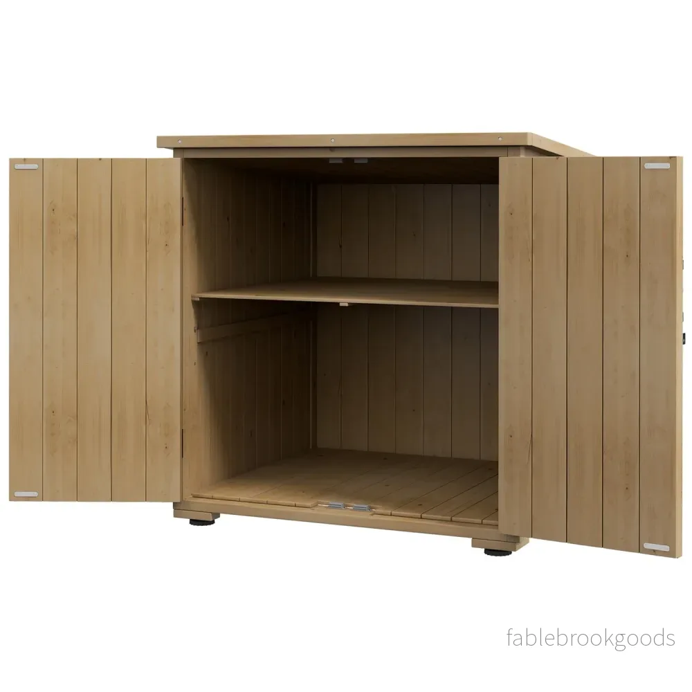 Väderbeständig redskapsbod i trä – Dubbeldörr, 77,5 x 88 x 90 cm Väderbeständig redskapsbod i trä – Dubbeldörr, 77,5 x 88 x 90 cm