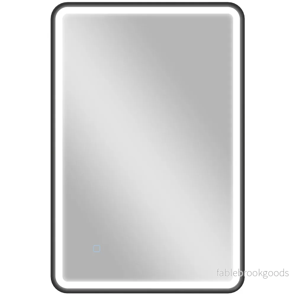 LED-badrumsspegel, 90x60 cm, dimbar, 3 färger, svart