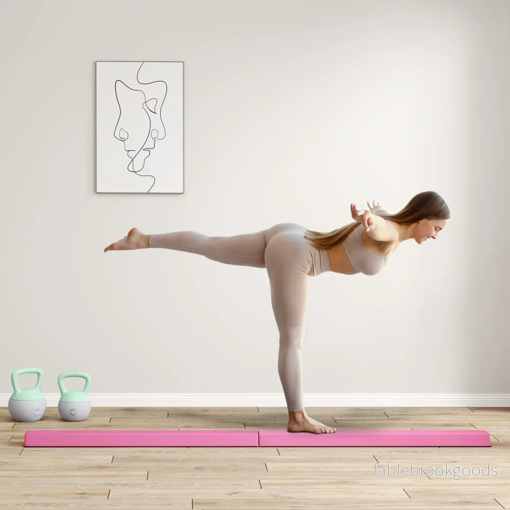 Bärbar 236 cm halkfri gymnastikbalk för barn 3+