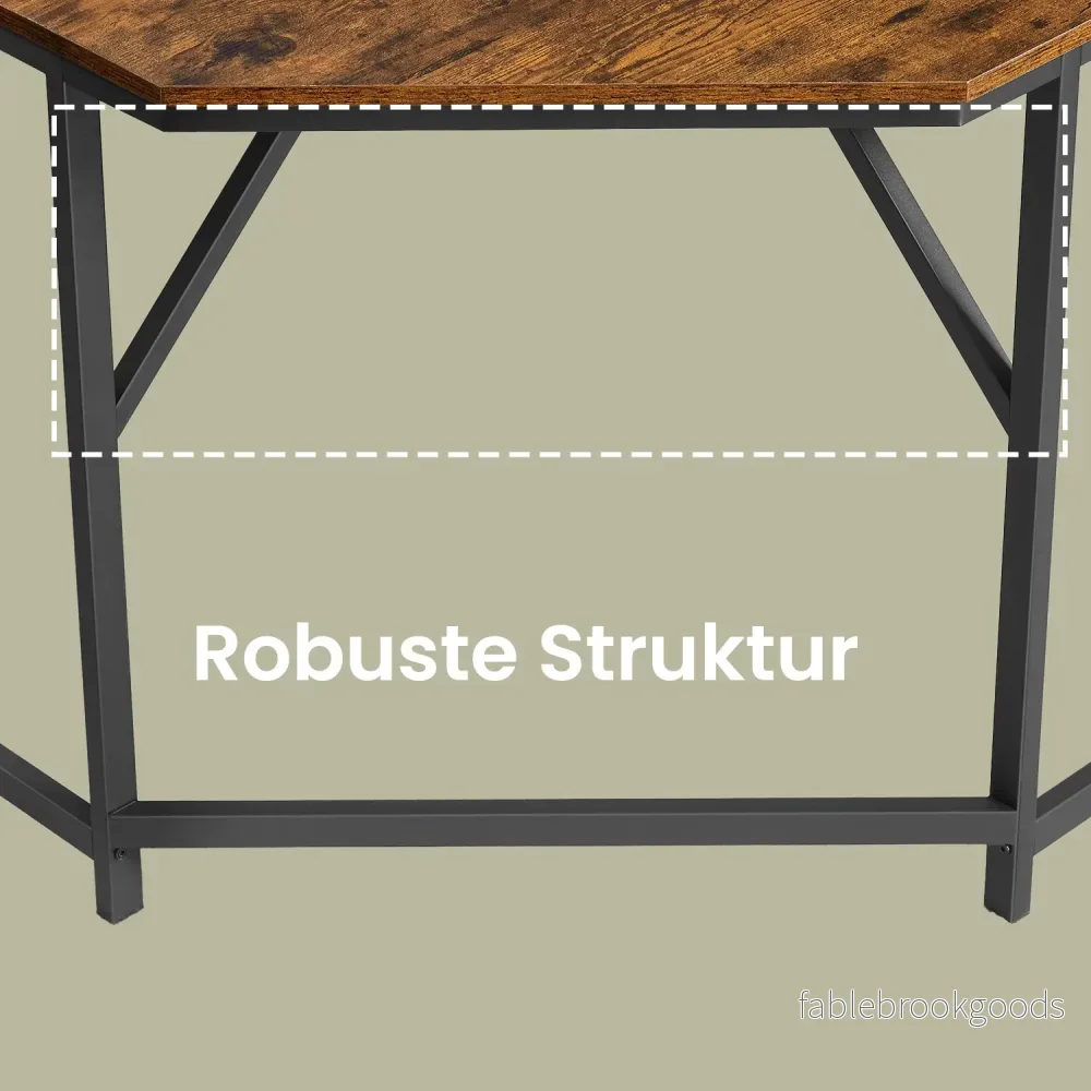 L-format skrivbord - spelbord - Vintage Brown Ink Black - Bild 3
