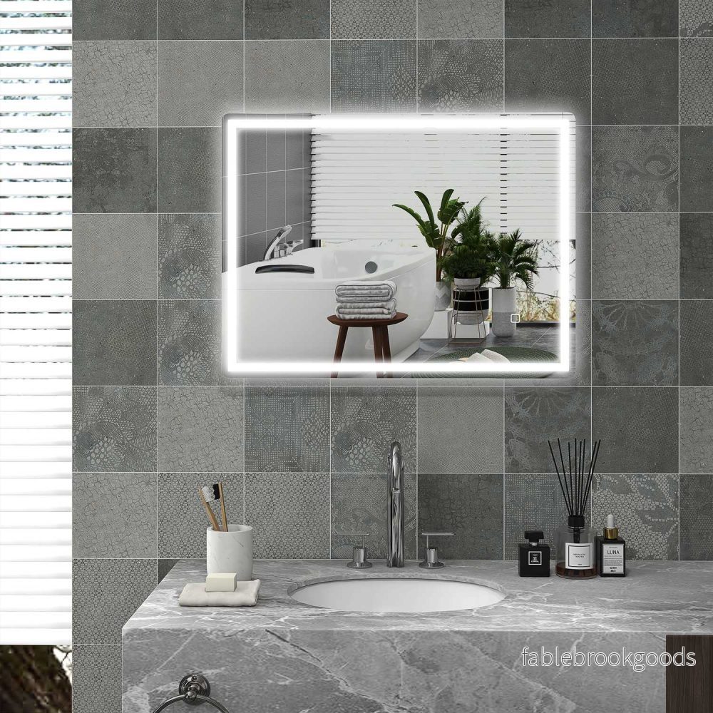 Dimbar 80x60cm badrumsspegel, imfri med minne - Bild 2