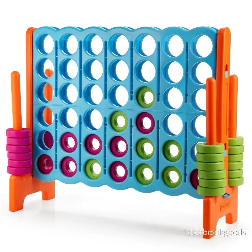 Fyra – i rad spel i med jumboringar Blå + – 42 120 x 42 x 104 cm – Orange - Bild 2