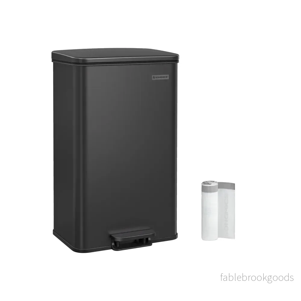 Pedalsoptunna – 40 liter – stål – svart Pedalsoptunna – 40 liter – stål – svart