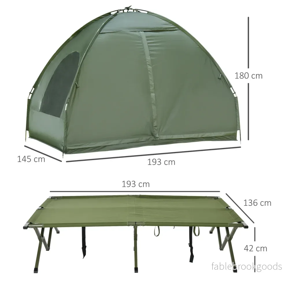 Förhöjt campingkupoltält med luftmadrass, 193 x 136 x 178 cm - Bild 3