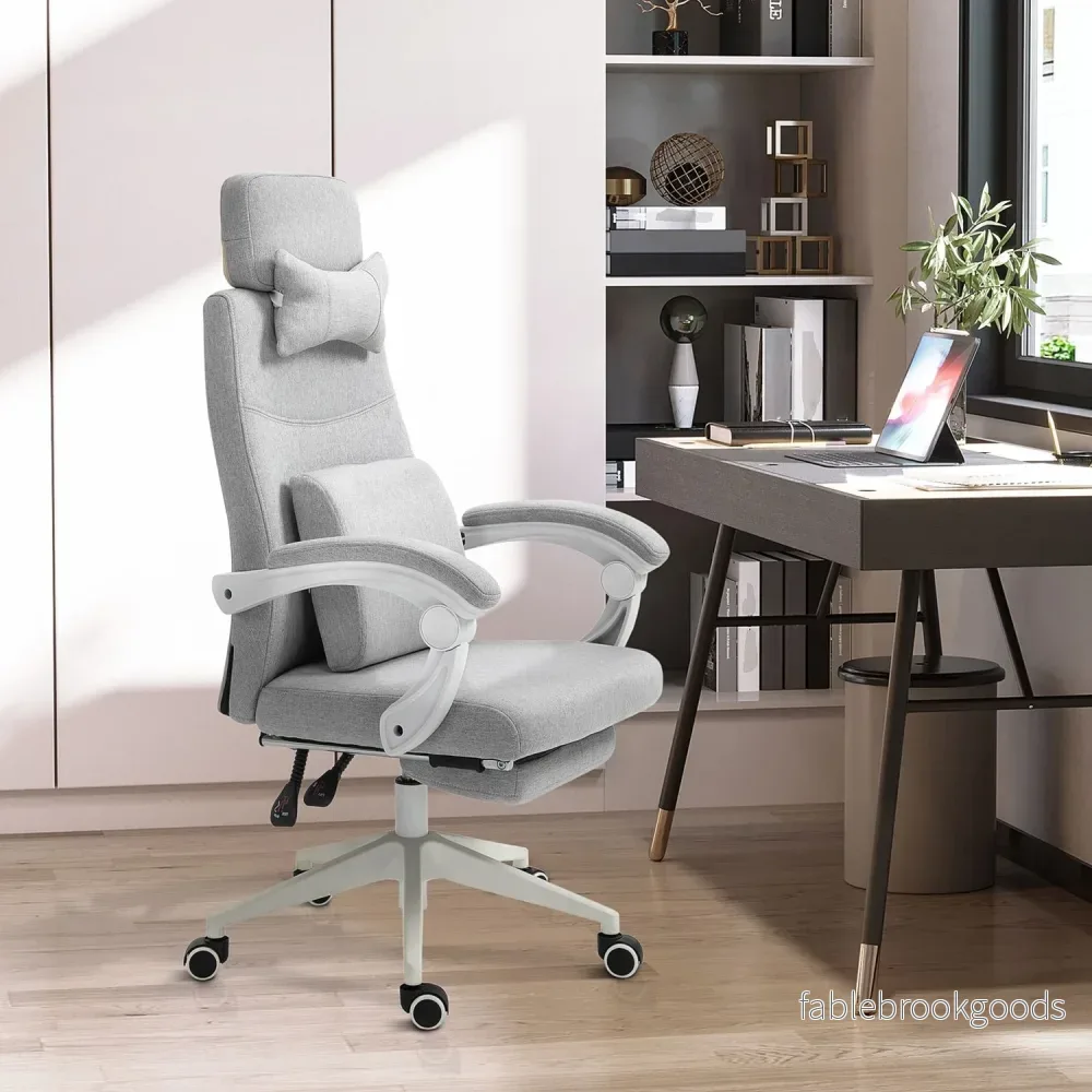 Ergonomisk spelkontorsstol, hjul och justerbar höjd - Bild 2