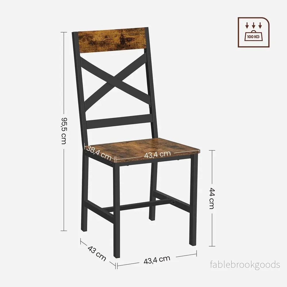 Matsalsstolar – Ergonomiska och stilrena – Vintage brun-svart - Bild 2