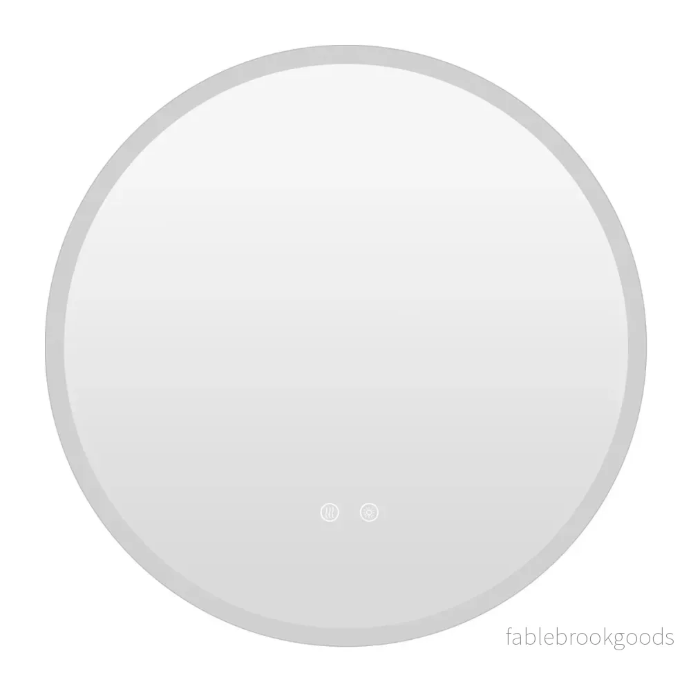 Rund – spegel med belysning och immafri ljusfärger – 3 Ø 70 cm – Silver