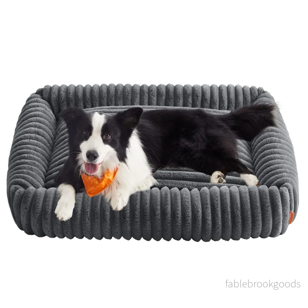 Hondenmand – Orthopedisch en Wasbaar – Met Verhoogde Randen – Loodgrijs – 106 x 75 x 20 cm Hondenmand – Orthopedisch en Wasbaar – Met Verhoogde Randen – Loodgrijs – 106 x 75 x 20 cm