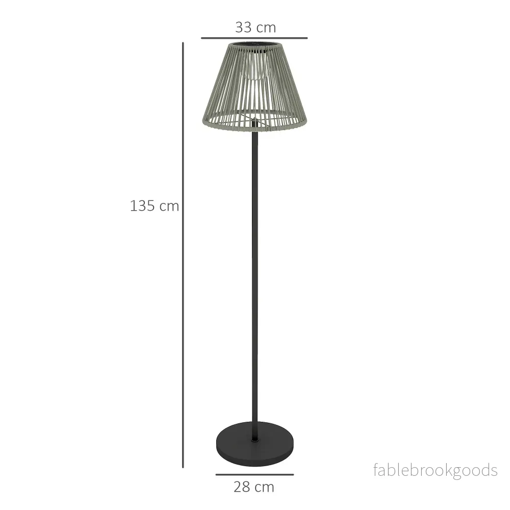 Boho Solar golvlampa, rotting, 25 lysdioder, utomhus, IP44 - Bild 3