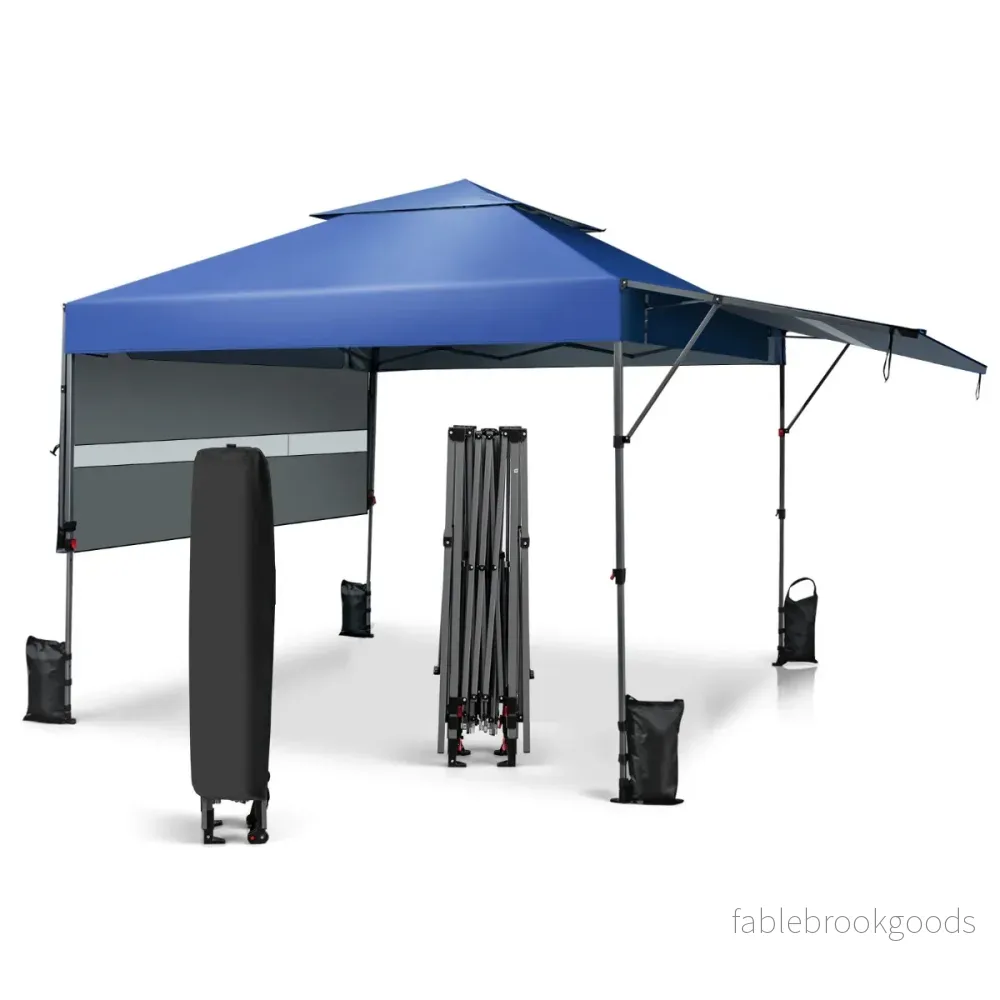 Solskyddstält – Fällbart kapelltält – 300 x 537 x 270-290 cm – Blå - Bild 3