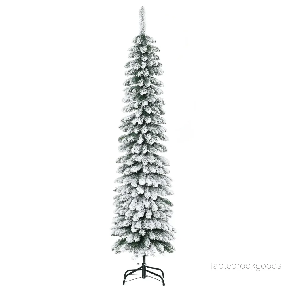 Konstgjord julgran, 180 cm, snöiga grenar, inomhusbruk