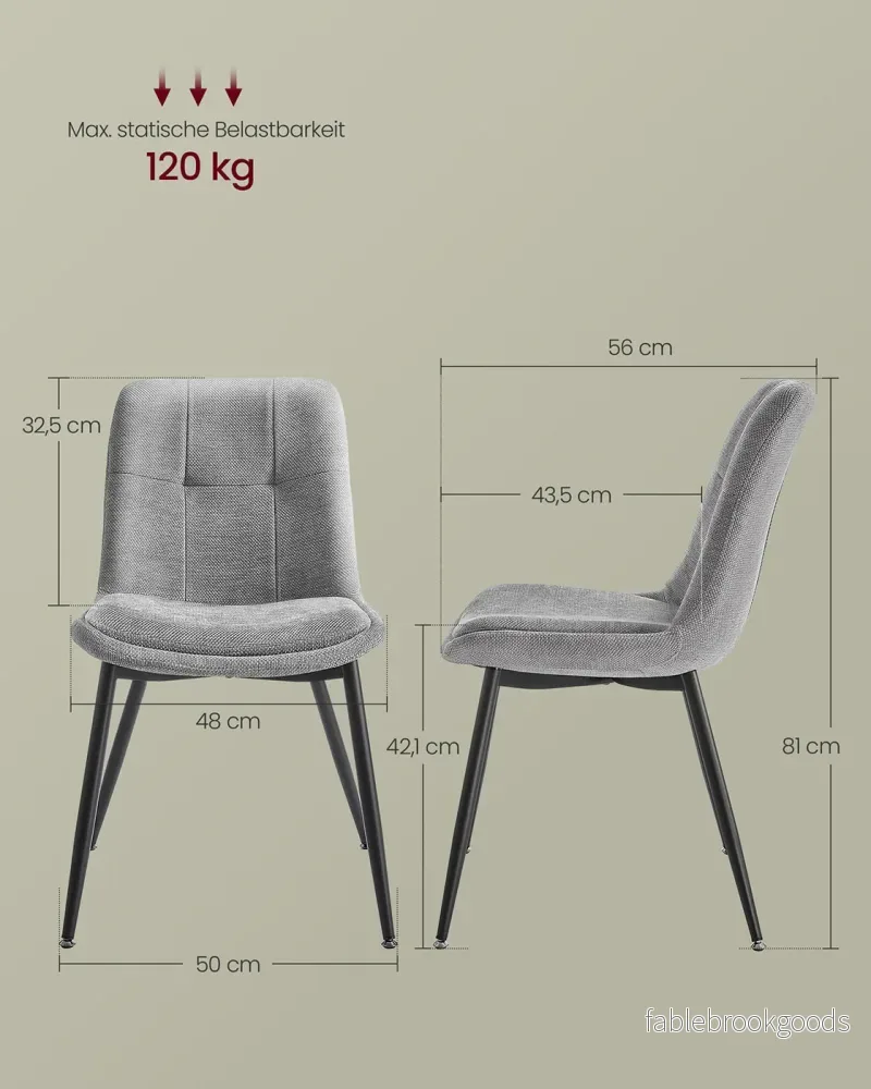 Matsalsstolset – Dubbelkudde – Dove Grey - Bild 3