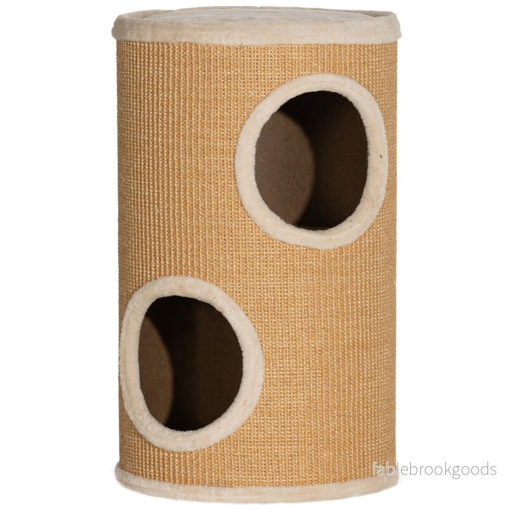 Kattskraptunna med 2 grottor, Sisal, 60 cm Kattskraptunna med 2 grottor, Sisal, 60 cm