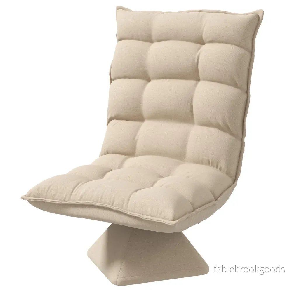 Justerbar golvstol, vadderad soffa, beige