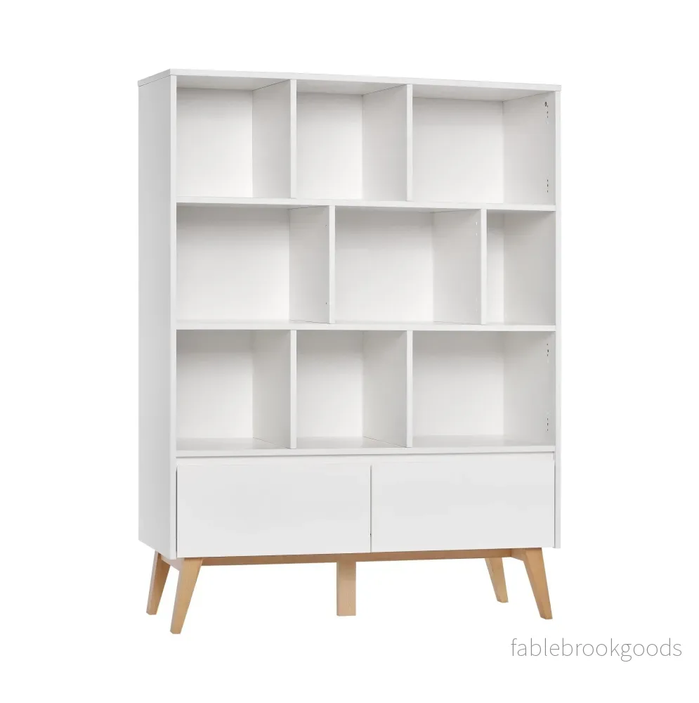 Sara Wide bookcase + 2 drawer White color Sara Wide bookcase + 2 drawer White color