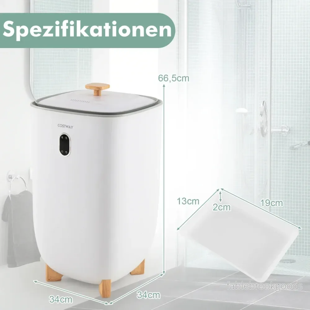 35L – Stor med timer Elektrisk Takvärmare – Vit - Bild 2