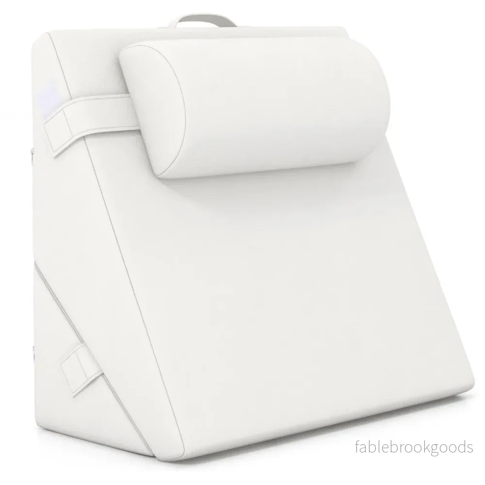 Multifunktionell – kilkudde med nackstöd Memory Foam Ryggkudde Off White – 57 x 30 x 53 cm – Vit