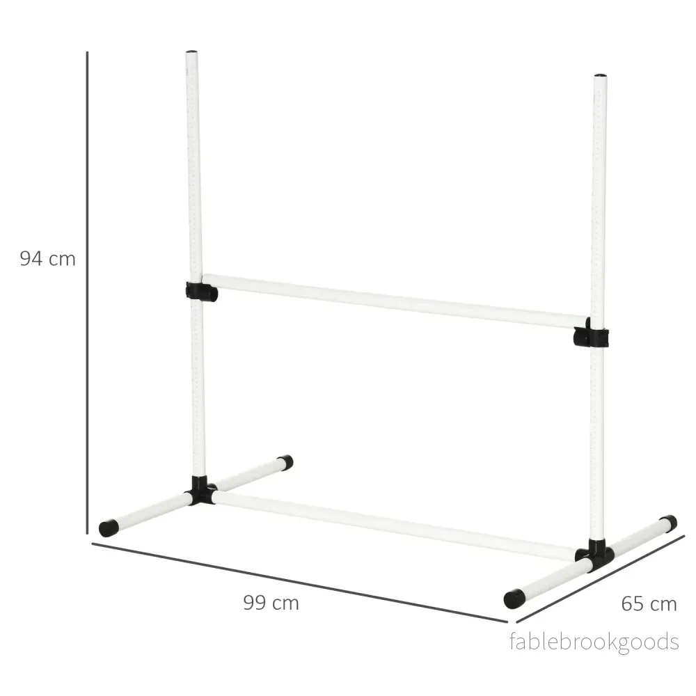Hund Agility Training Set – 4 slalomhäck, vit - Bild 3