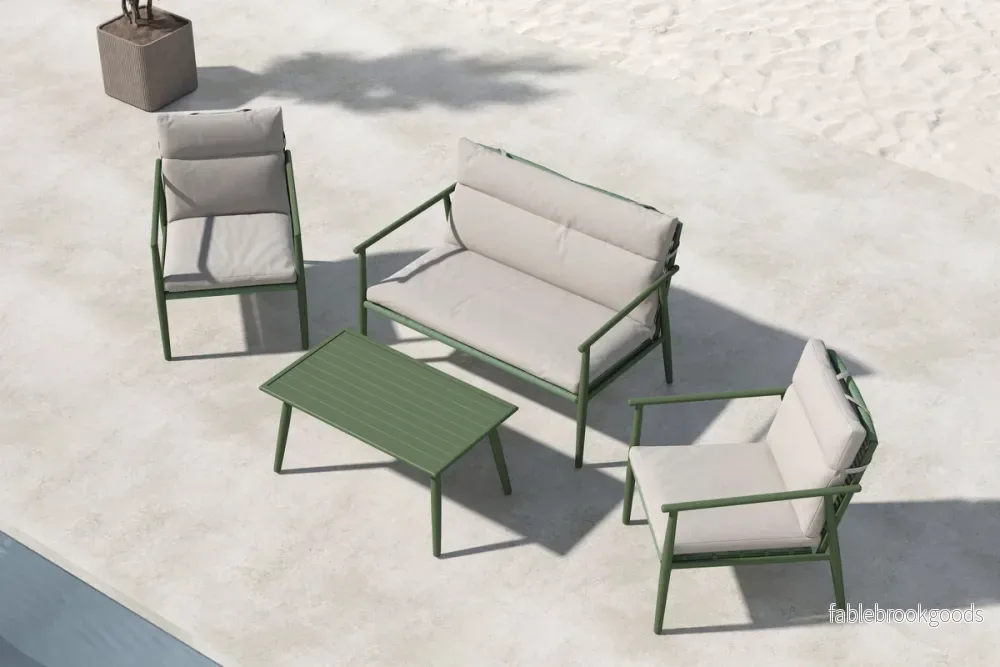 Mazzaro Soffgrupp Grön – Loungeset för Uteplats & Trädgård | Venture Home