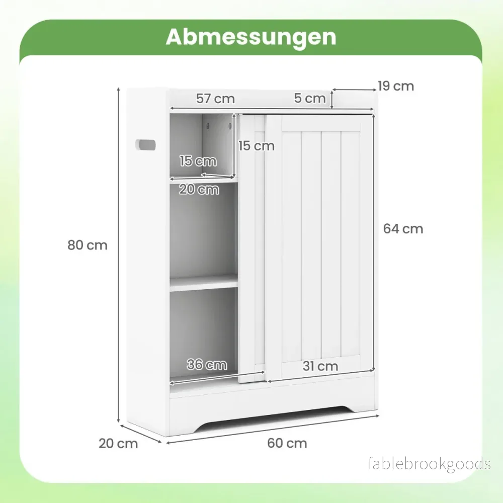 Badrumsskåp – med sidomonterad toalettpappershållare och borsthållare, nischskåp – Vit - Bild 2