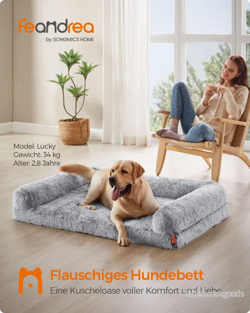 Hundkudde XXL – Avtagbar och tvättbar – Ombre grå - Bild 2