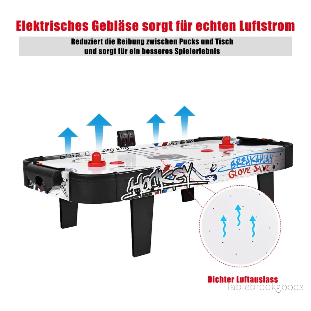 Air – Hockey Set tums minibord för med elektronisk LED resultattavla – 42 – Svart och vit - Bild 3