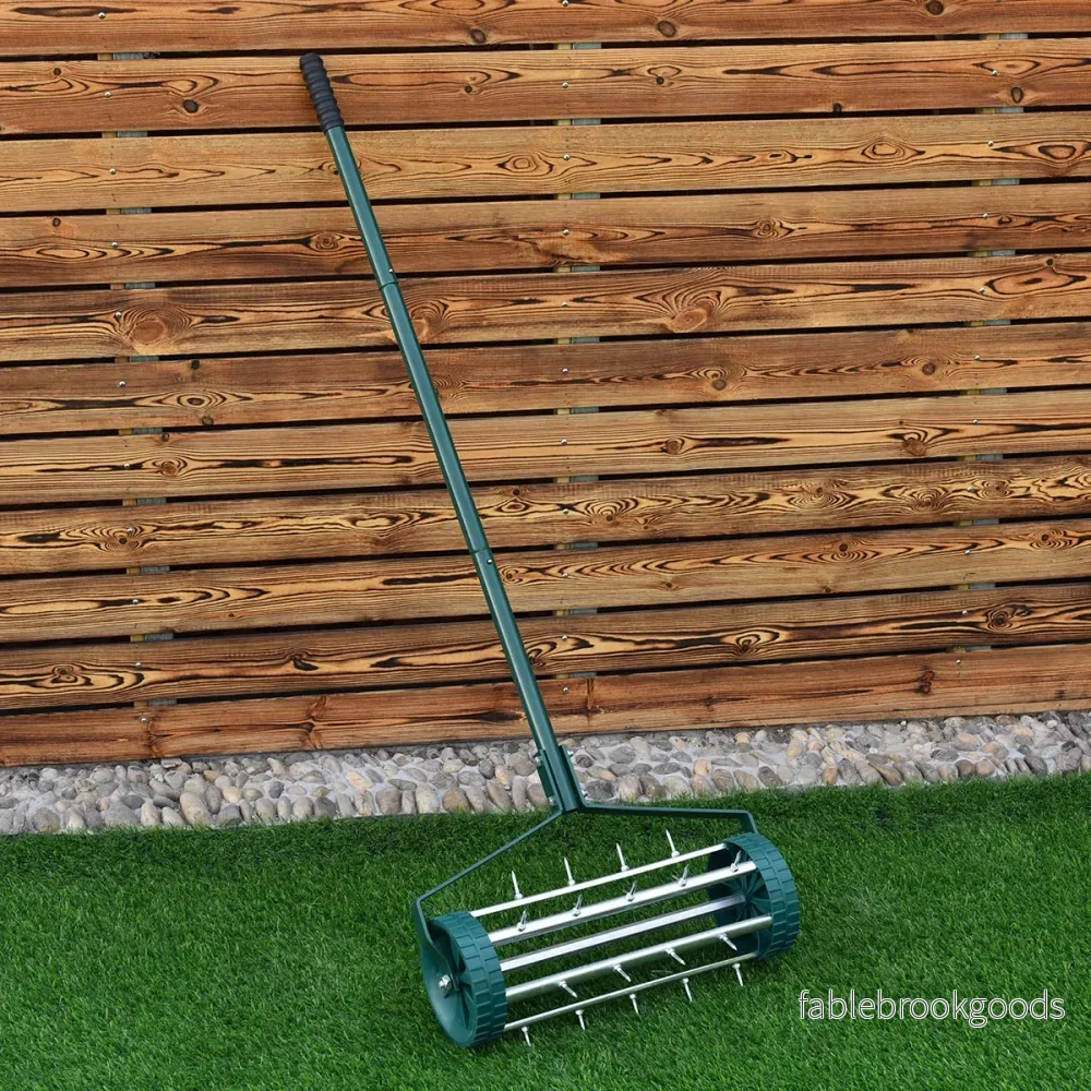 Gräsmatta – luftare rulle scarifier roller trädgård – Svart - Bild 2