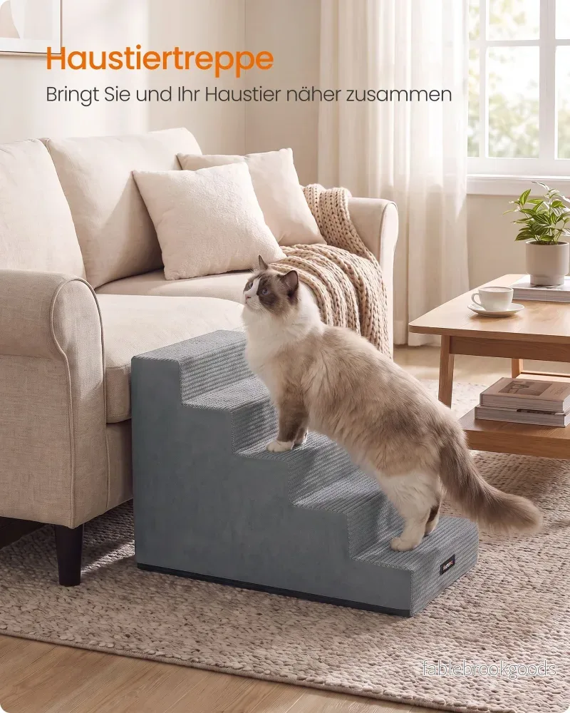 Hondentrap - Met Antislip Treden - Voor Kleine Honden - Grijs - 76 x 40 x 57 cm - Bild 3