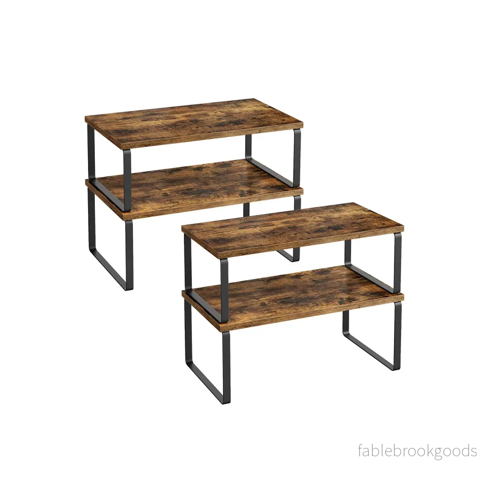 Kryddställ – set om 4 – metallram – bläcksvart och vintagebrun Kryddställ – set om 4 – metallram – bläcksvart och vintagebrun