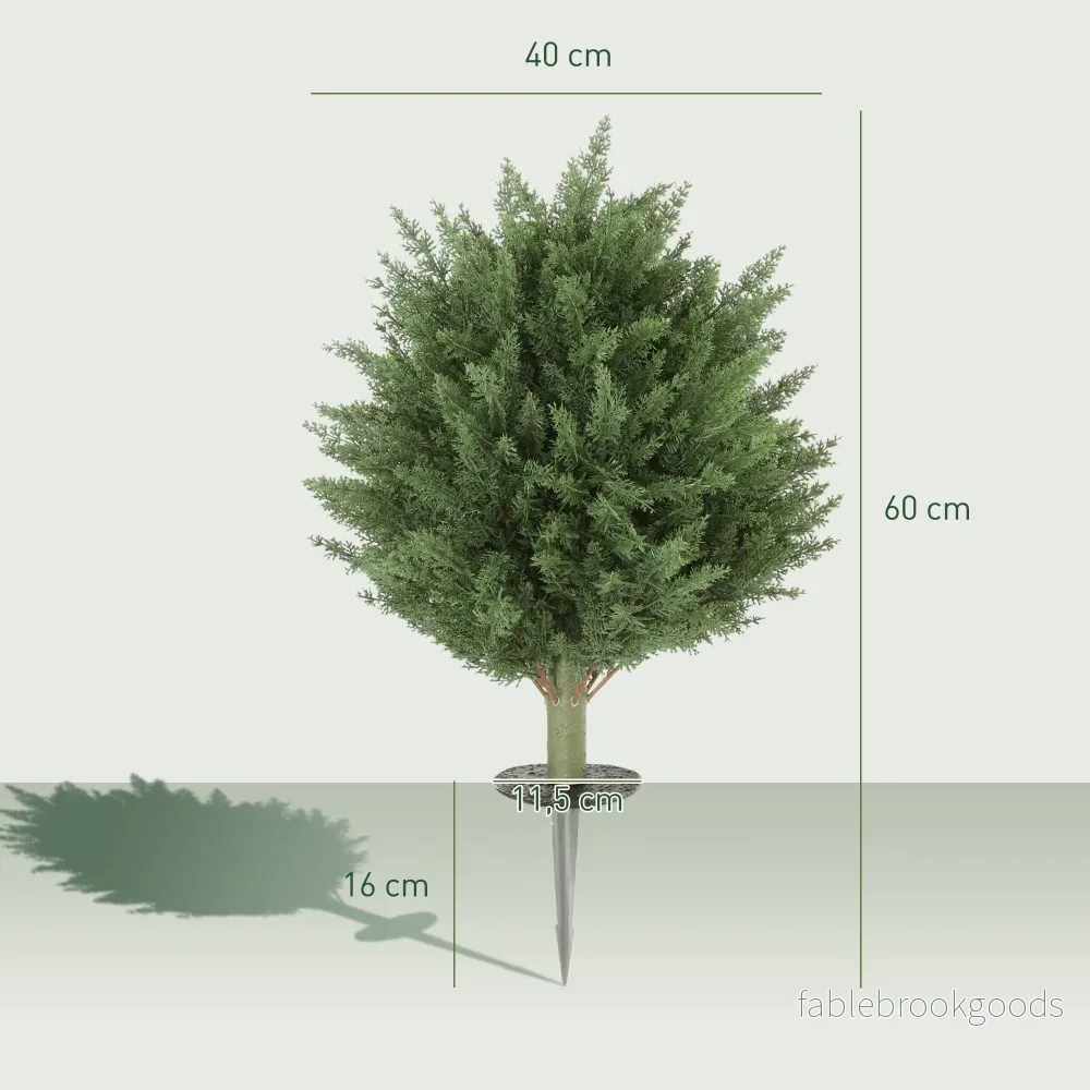 Konstgjorda cypressväxter, UV-resistenta, 2-pack, 40x60 cm - Bild 3