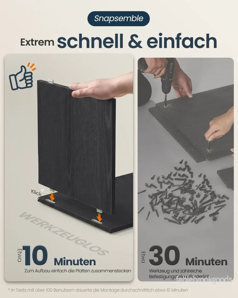 Nachtkastje - Met Lade - Ebbenhoutzwart - 30 x 25 x 59,4 cm - Bild 3