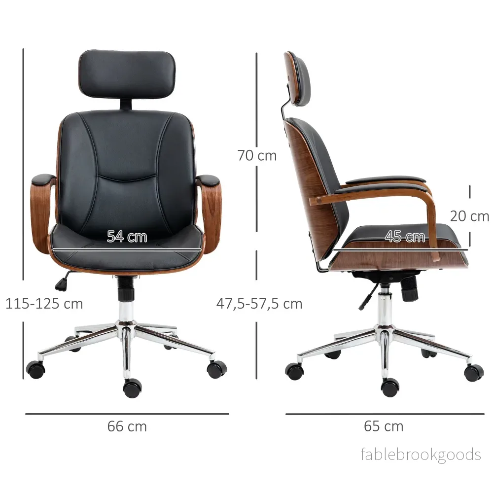 Ergonomisk kontorsstol med högt ryggstöd, svart - Bild 3