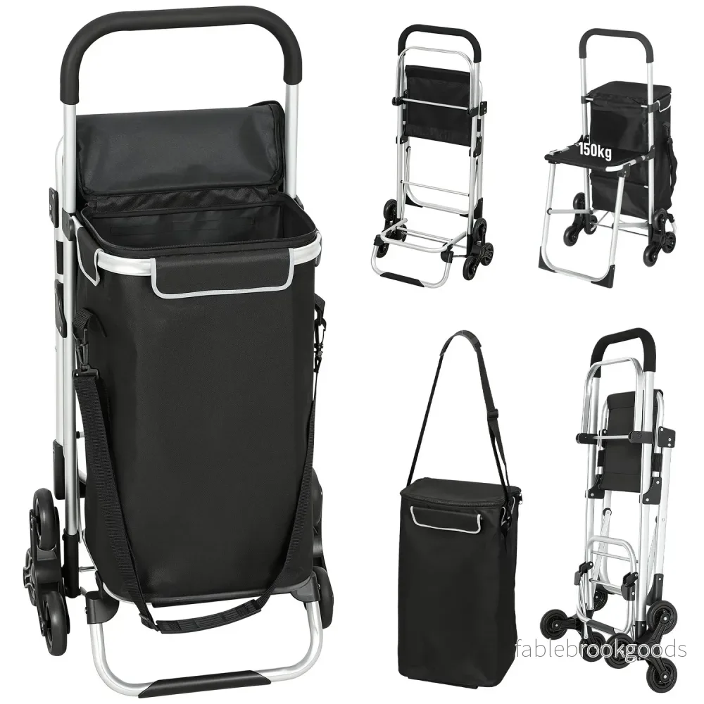 Kundvagn, 40L, 3-hjul, aluminiumram, sits