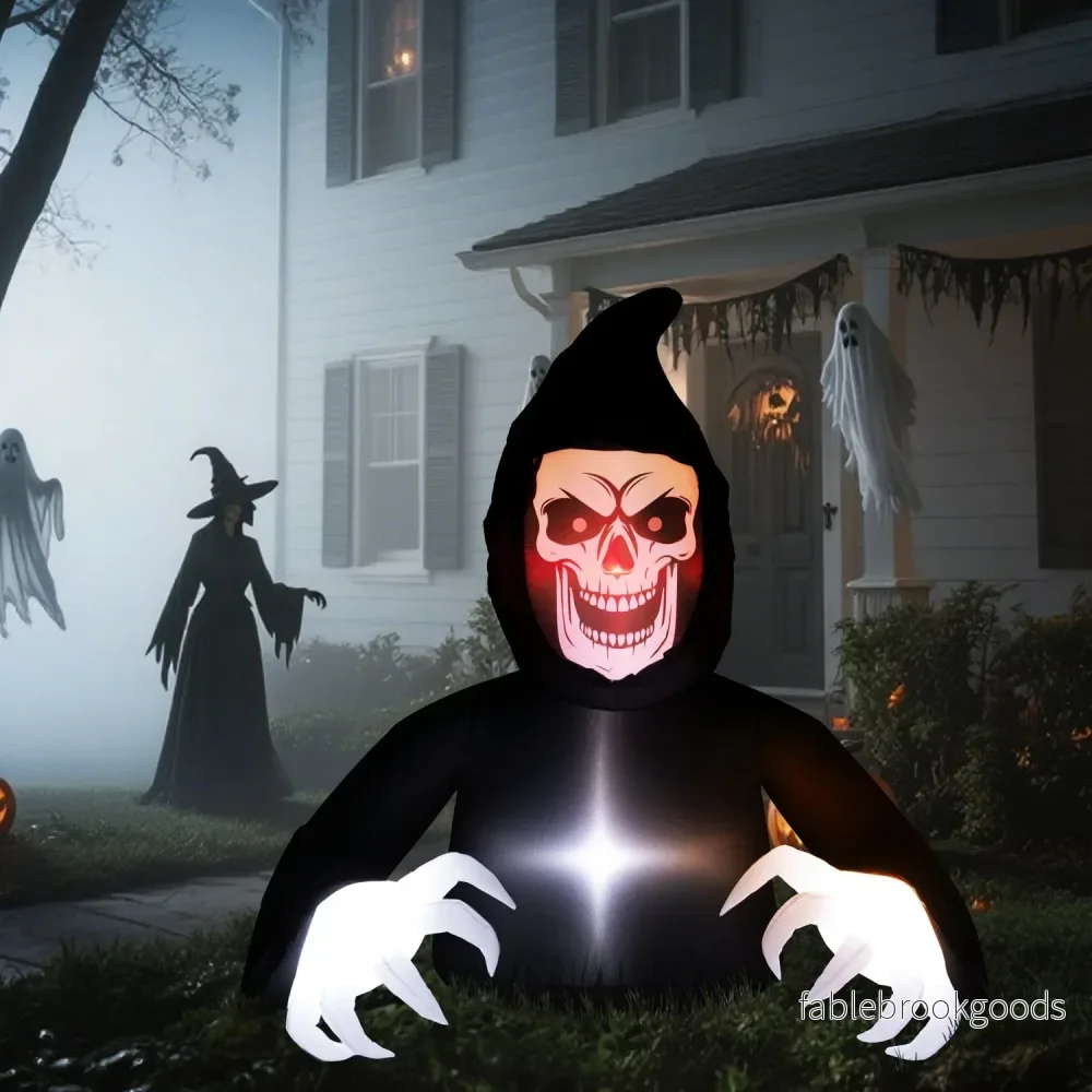 Uppblåsbar Halloween-skördespelare med LED-ljus och fläkt - Bild 2