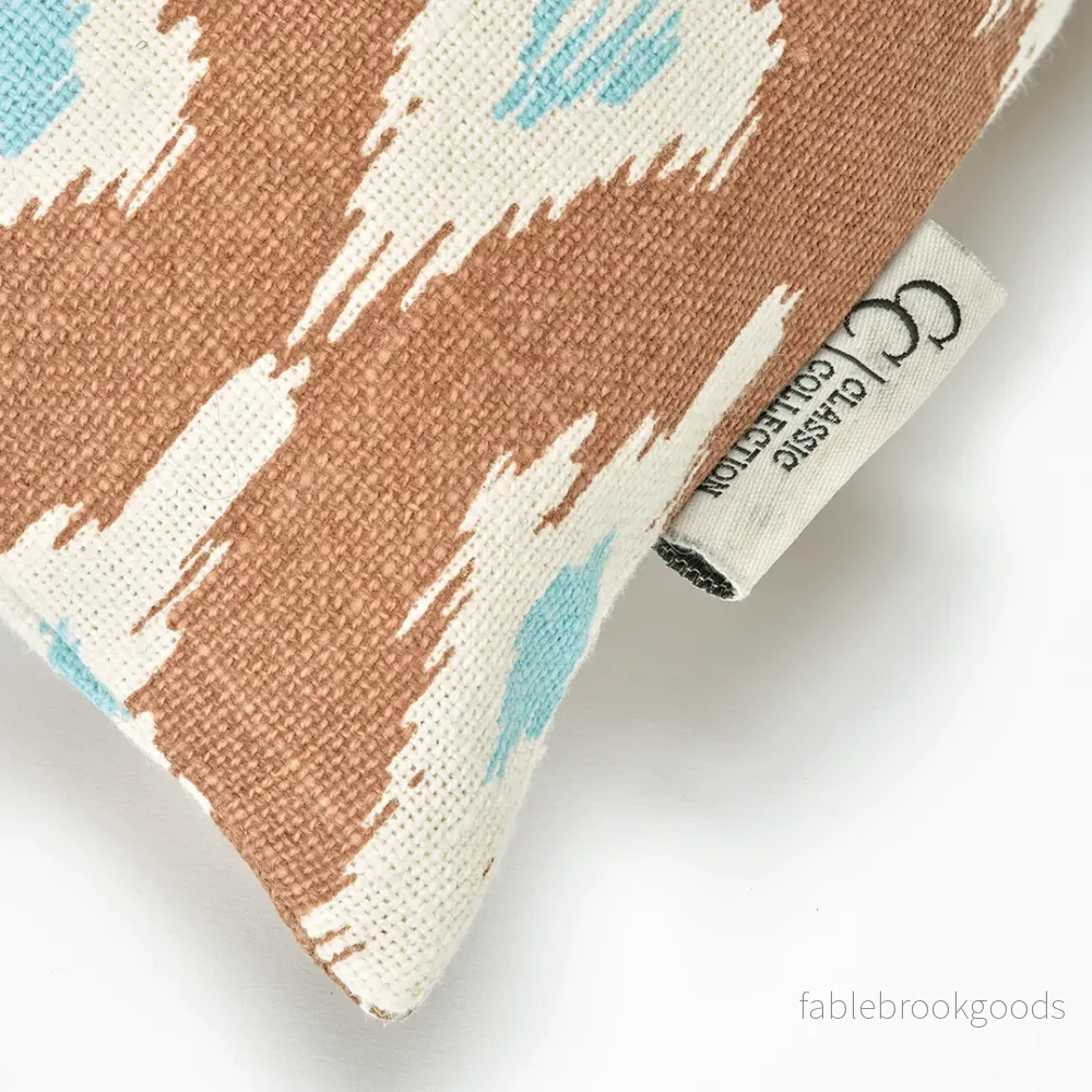 Kuddfodral Ikat Diamond Mocha - Bild 3