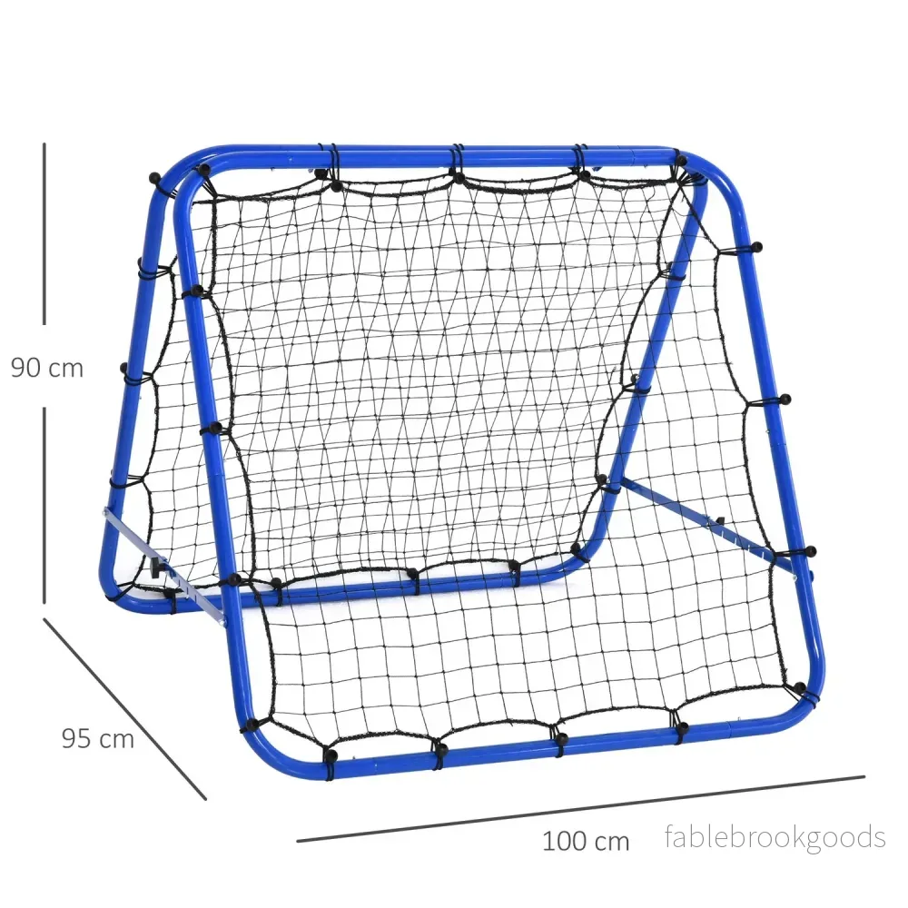 Justerbart dubbelsidigt fotbollsrebounder-nät, stål, 100x95x90 cm - Bild 3