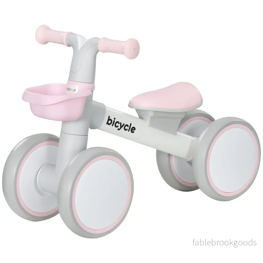 Balanscykel för småbarn, Rosa/Vit, TPU-hjul utan skruv Balanscykel för småbarn, Rosa/Vit, TPU-hjul utan skruv