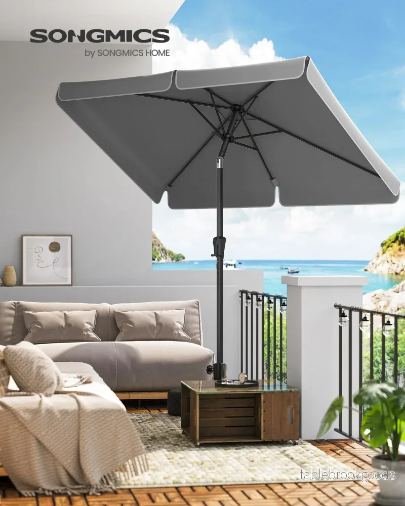 Balkonparasol - 300 x 200 cm - Rechthoekig - Kantelbaar - Grijs - Bild 2