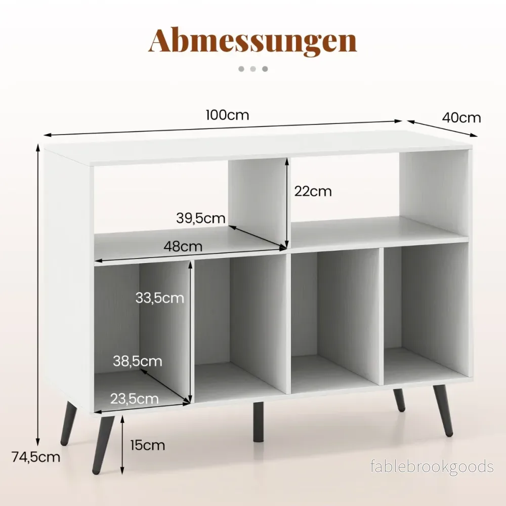 nivå – skivspelare stativ med vinylförvaringshyllor skivspelarskåp – 3 – Vit - Bild 2