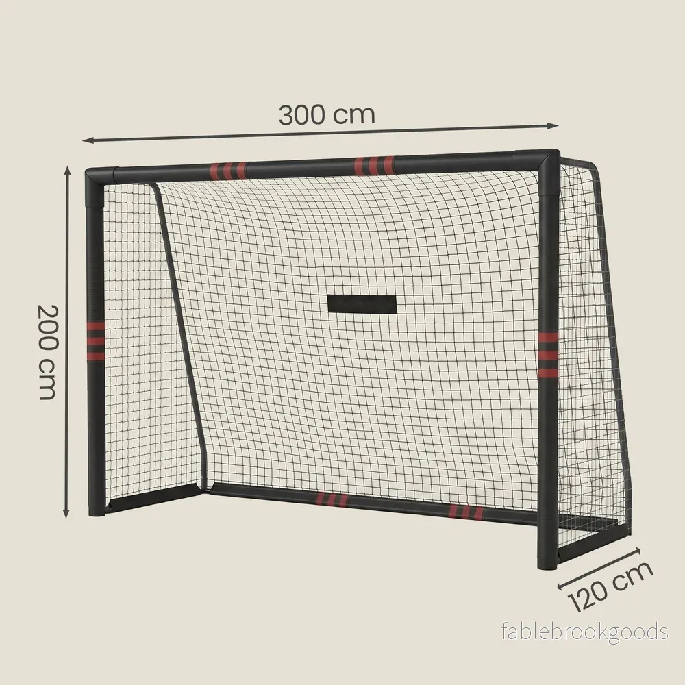 Voetbaldoel - Met PE-net en Schuimbescherming - Zwart - 120 x 300 x 200 cm - Bild 3