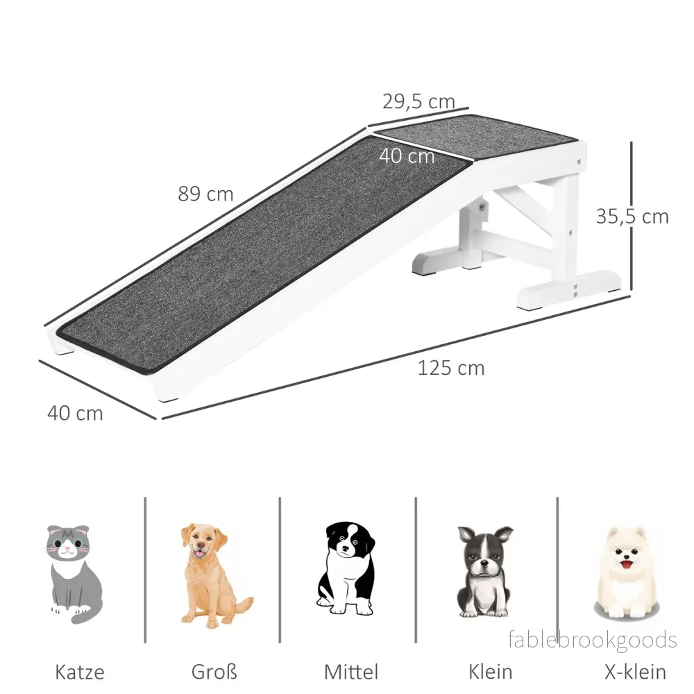 Hundramp med halkfri matta, furu, 30 kg kapacitet - Bild 3