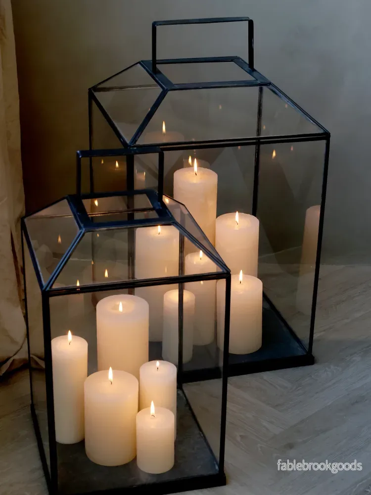 Stor ljuslykta XXL, svart 72cm - Bild 3