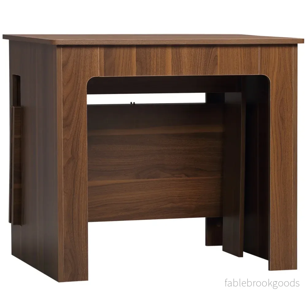 Modernt utdragbart brunt matbord, 180 x 85 cm